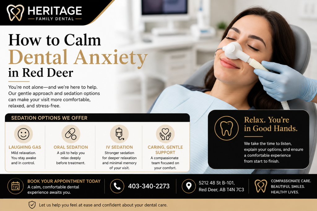 how to calm dental anxiety in red deer what sedation options are available